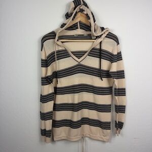 Diesel Striped Top in Cream and Black